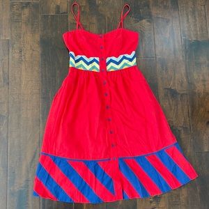 Anthropologie Lithe Red Fiesta Dress BNWT